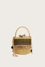 Maiandros bucket bronze bag