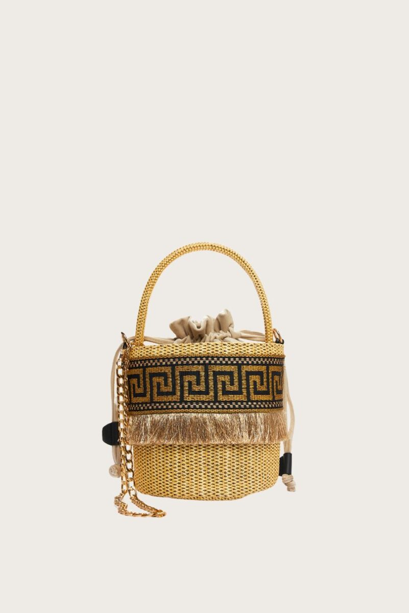 MAIANDROS BRONZE BUCKET BAG Maiandros bucket bronze bag - Image 1