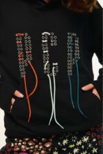 ΓΥΝΑΙΚΕΙΟ ΦΟΥΤΕΡ ΜΕ ΚΟΥΚΟΥΛΑ ΚΑΙ ΚΕΝΤΗΜΑ - LACED UP - Image 4