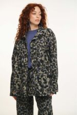 ΓΥΝΑΙΚΕΙΑ JEAN ΖΑΚΕΤΑ ΜΕ ΚΕΝΤΗΜΑ - LEOPARD BROWN