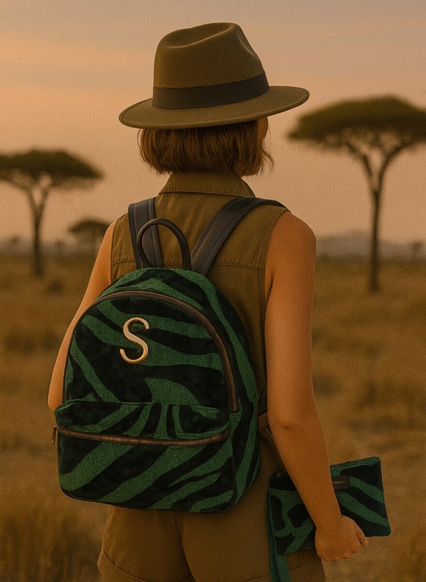 ANIMAL VELVET PETROL BACKPACK ANIMAL VELVET PETROL BACKPACK - Image 1