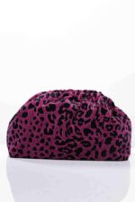 LEOPARD VELVET MAGENTA BUCKET BAG - Image 2