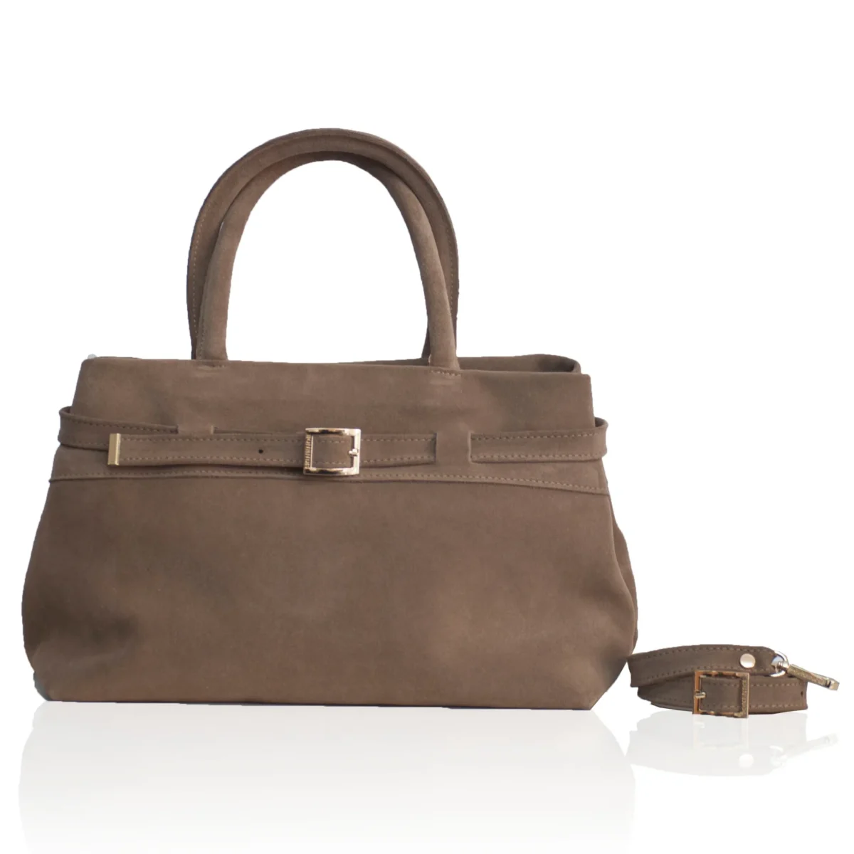 EMILY_30_MOCCA_SUEDE_LEATHER_1728x Emily 30 Καστόρινη Τσάντα Χειρός - Mocca - Image 1