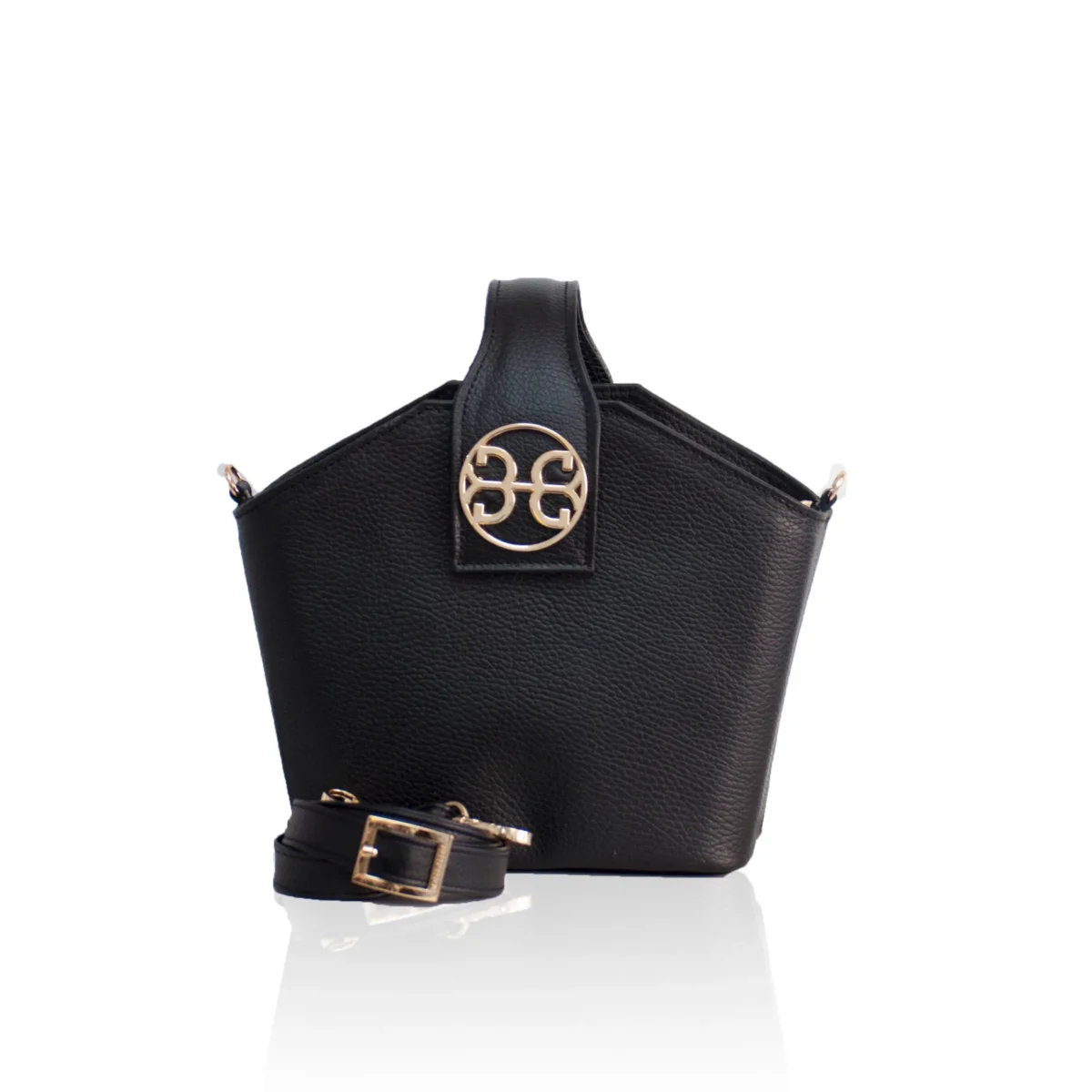 EVELYN_NEW_BLACK_1728x (1) Evelyn Δερμάτινη Τσάντα Χειρός - Black - Image 1