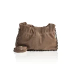Nefeli Suede Δερμάτινο Pouch - Mocca