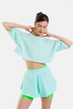 ΓΥΝΑΙΚΕΙΟ CROP TOP ΜΕ ΑΝΑΓΛΥΦΟ - BUBBLE mint