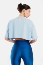 ΓΥΝΑΙΚΕΙΟ CROP TOP ΜΕ ΑΝΑΓΛΥΦΟ - BUBBLE sky blue - Image 4