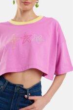 ΓΥΝΑΙΚΕΙΟ CROP TOP ΜΕ ΚΕΝΤΗΜΑ - STARS FLIRT